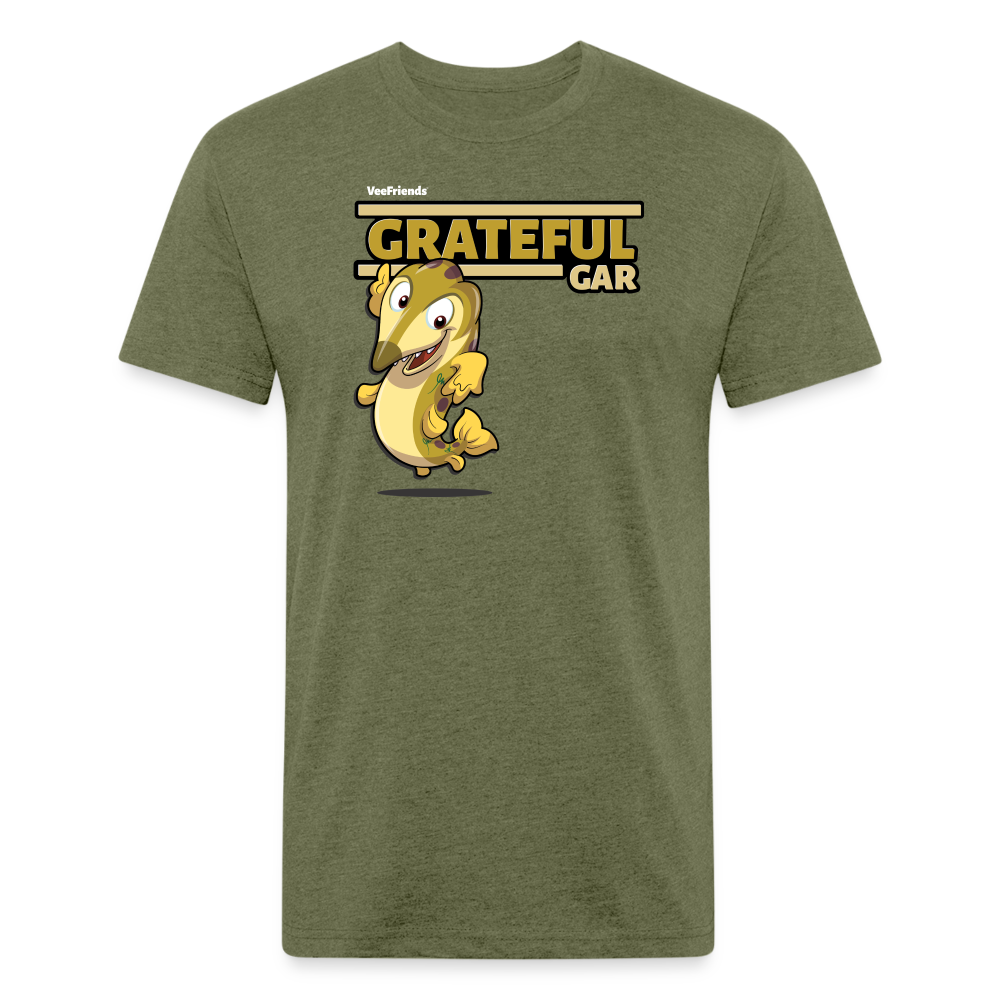 Grateful Gar Character Comfort Adult Tee - heather military green