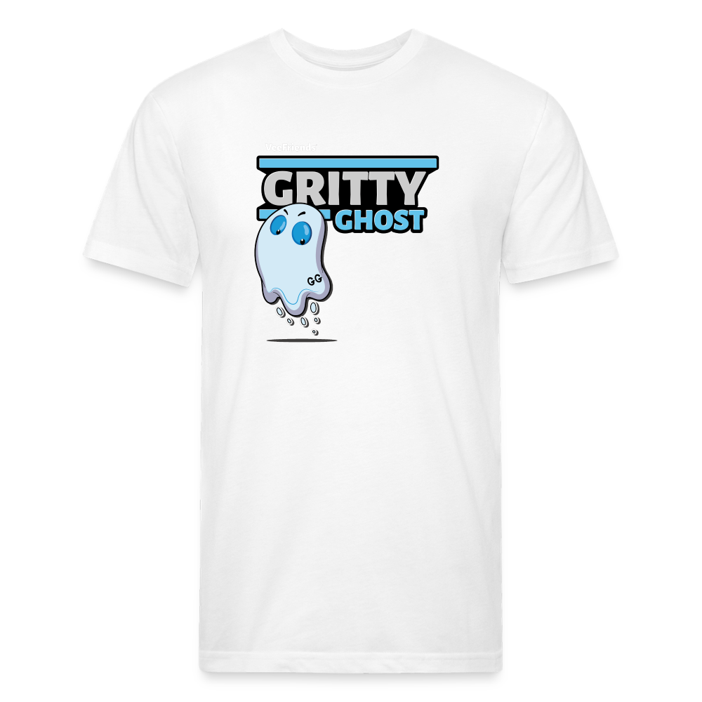 Gritty Ghost Character Comfort Adult Tee - white