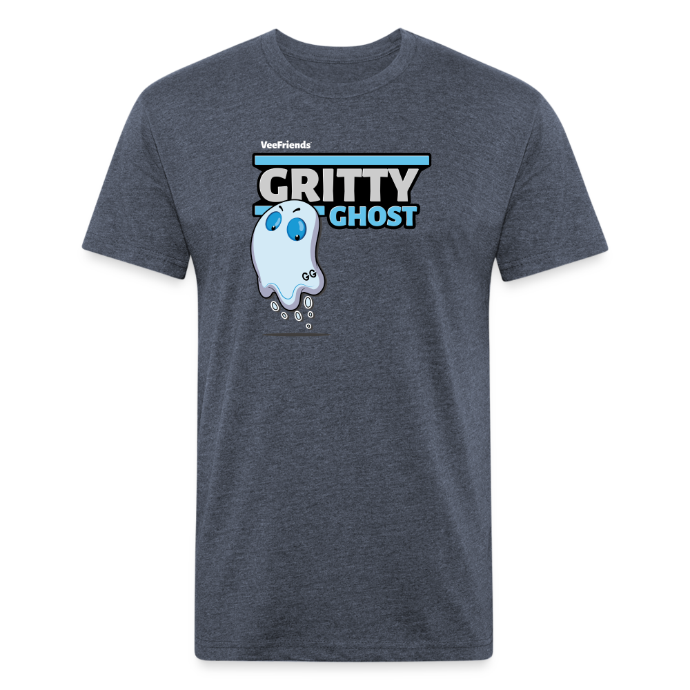Gritty Ghost Character Comfort Adult Tee - heather navy