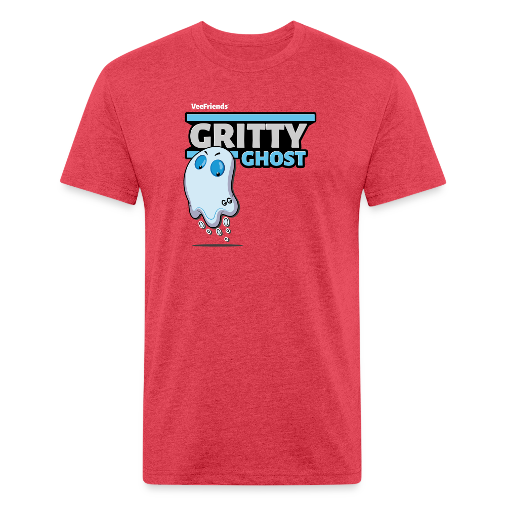 Gritty Ghost Character Comfort Adult Tee - heather red