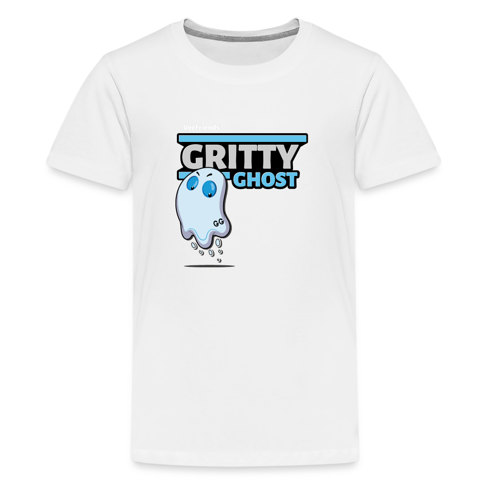 Gritty Ghost Character Comfort Kids Tee - white