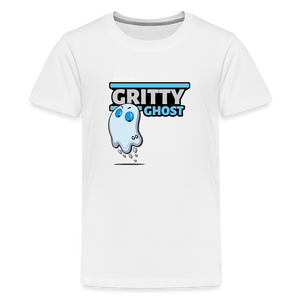 Gritty Ghost Character Comfort Kids Tee - white