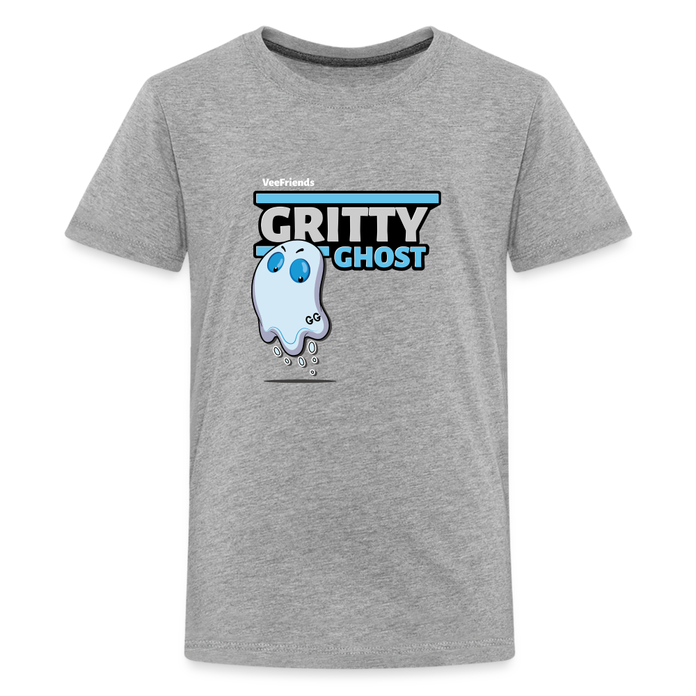 Gritty Ghost Character Comfort Kids Tee - heather gray