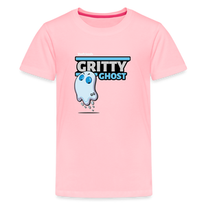 Gritty Ghost Character Comfort Kids Tee - pink