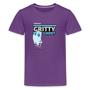 Gritty Ghost Character Comfort Kids Tee - purple