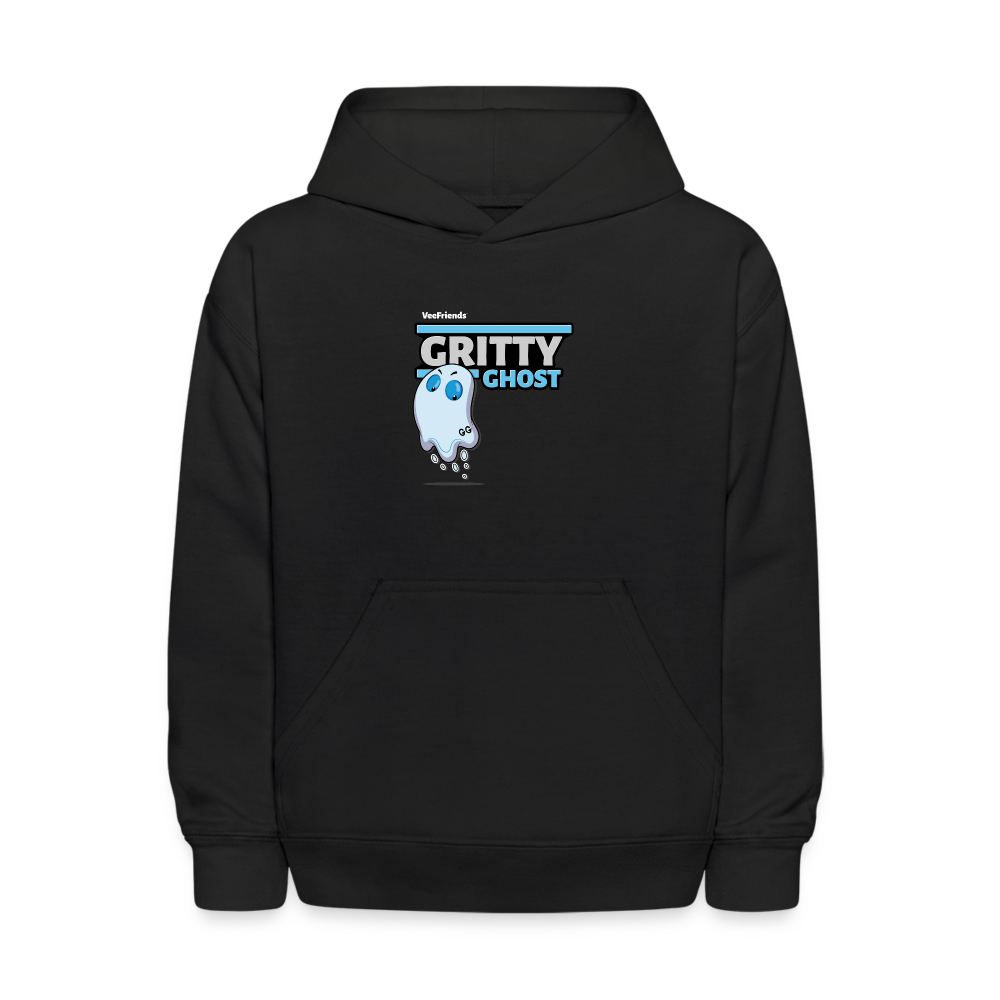 Gritty Ghost Character Comfort Kids Hoodie - black