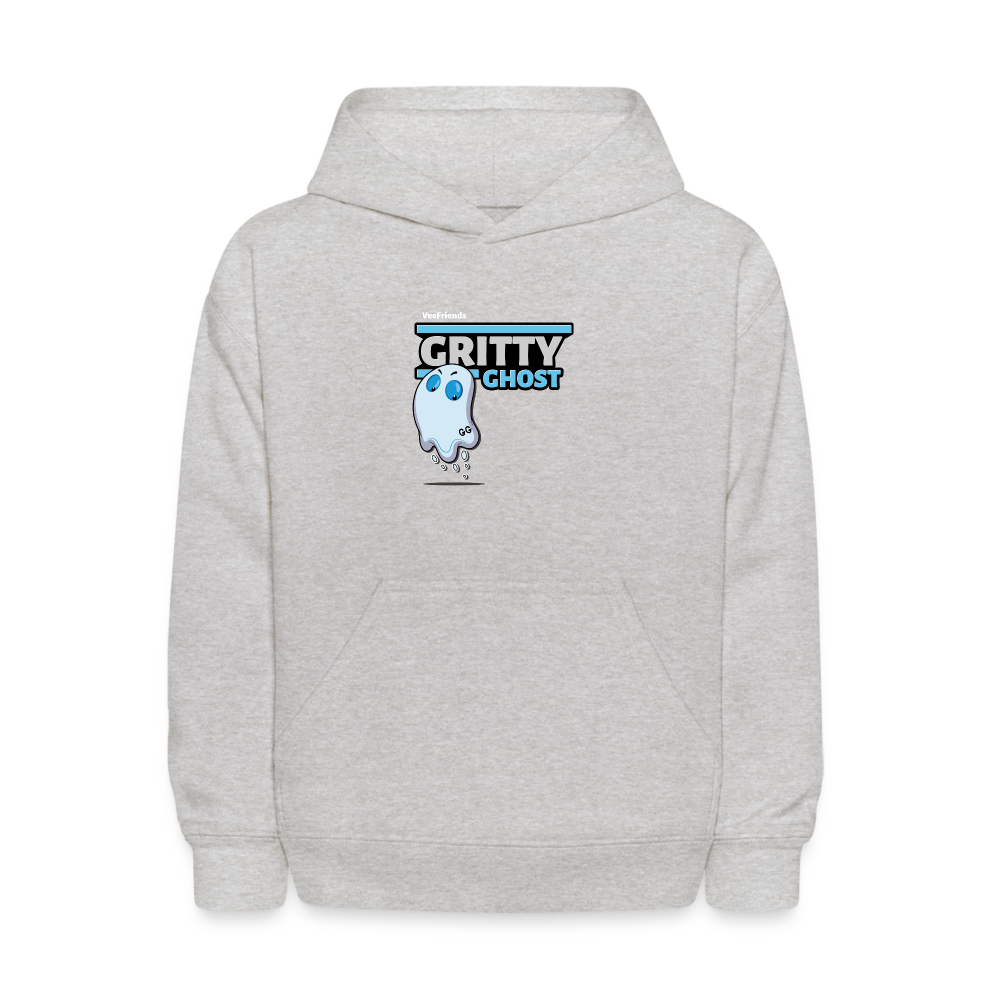 Gritty Ghost Character Comfort Kids Hoodie - heather gray