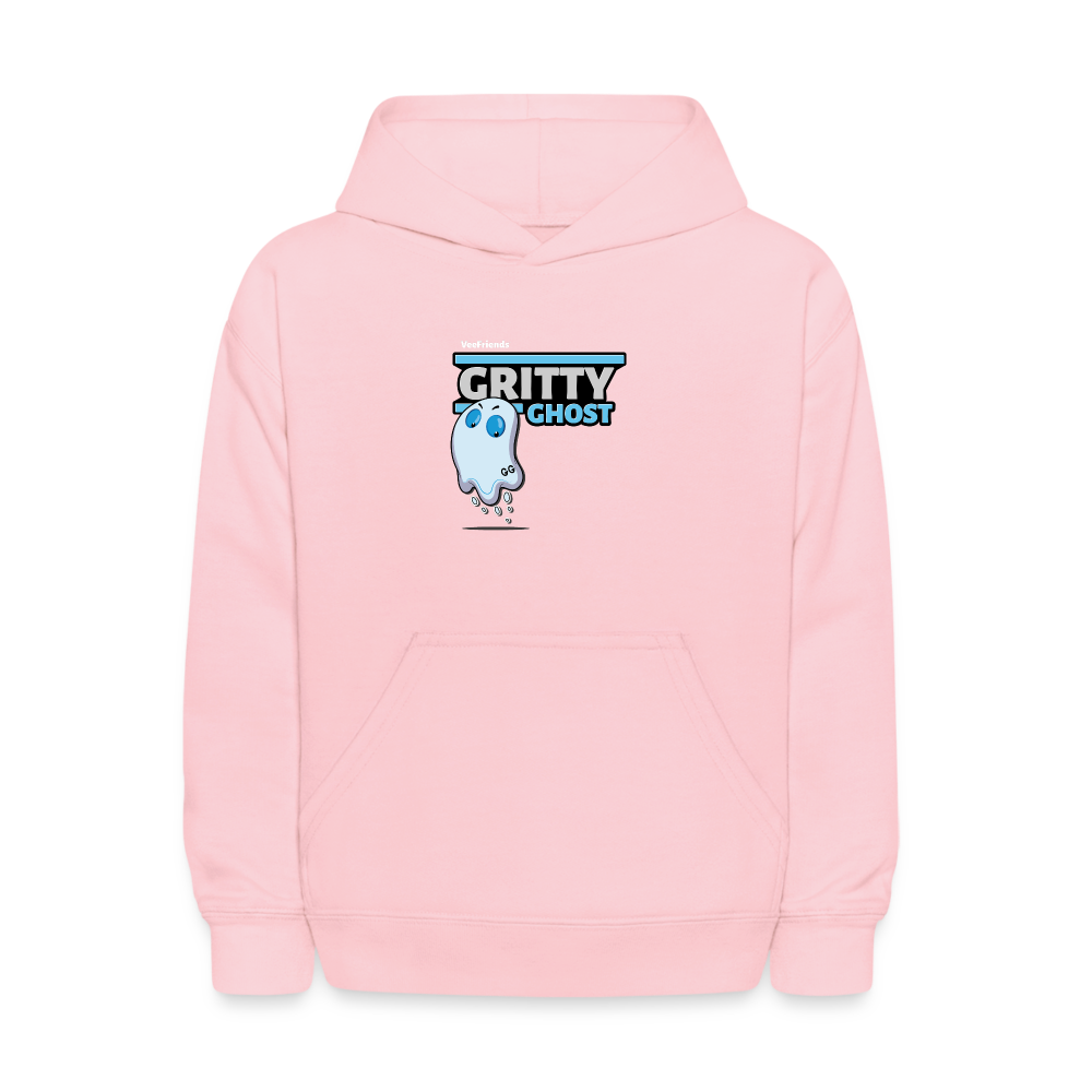 Gritty Ghost Character Comfort Kids Hoodie - pink