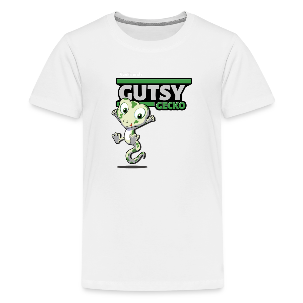 Gutsy Gecko Character Comfort Kids Tee - white