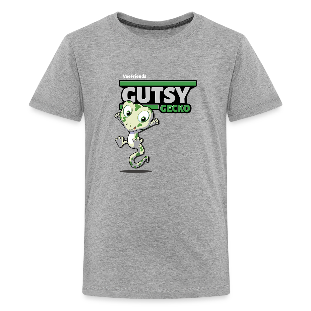 Gutsy Gecko Character Comfort Kids Tee - heather gray