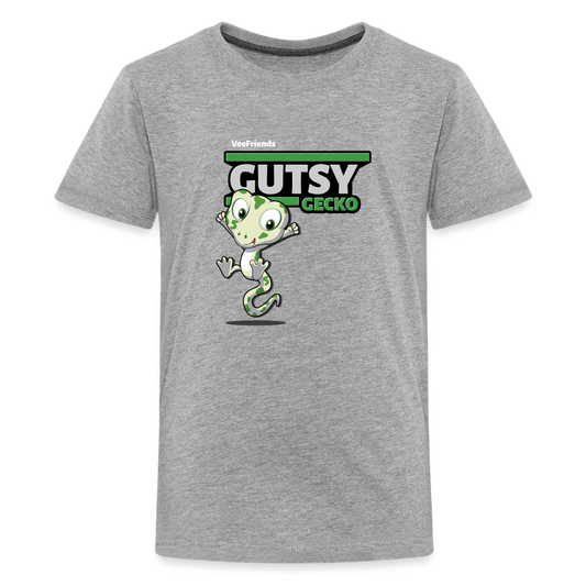 Gutsy Gecko Character Comfort Kids Tee - heather gray