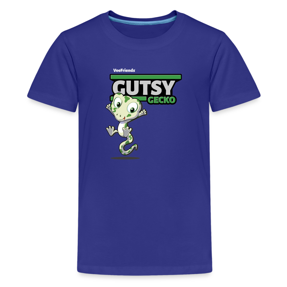 Gutsy Gecko Character Comfort Kids Tee - royal blue