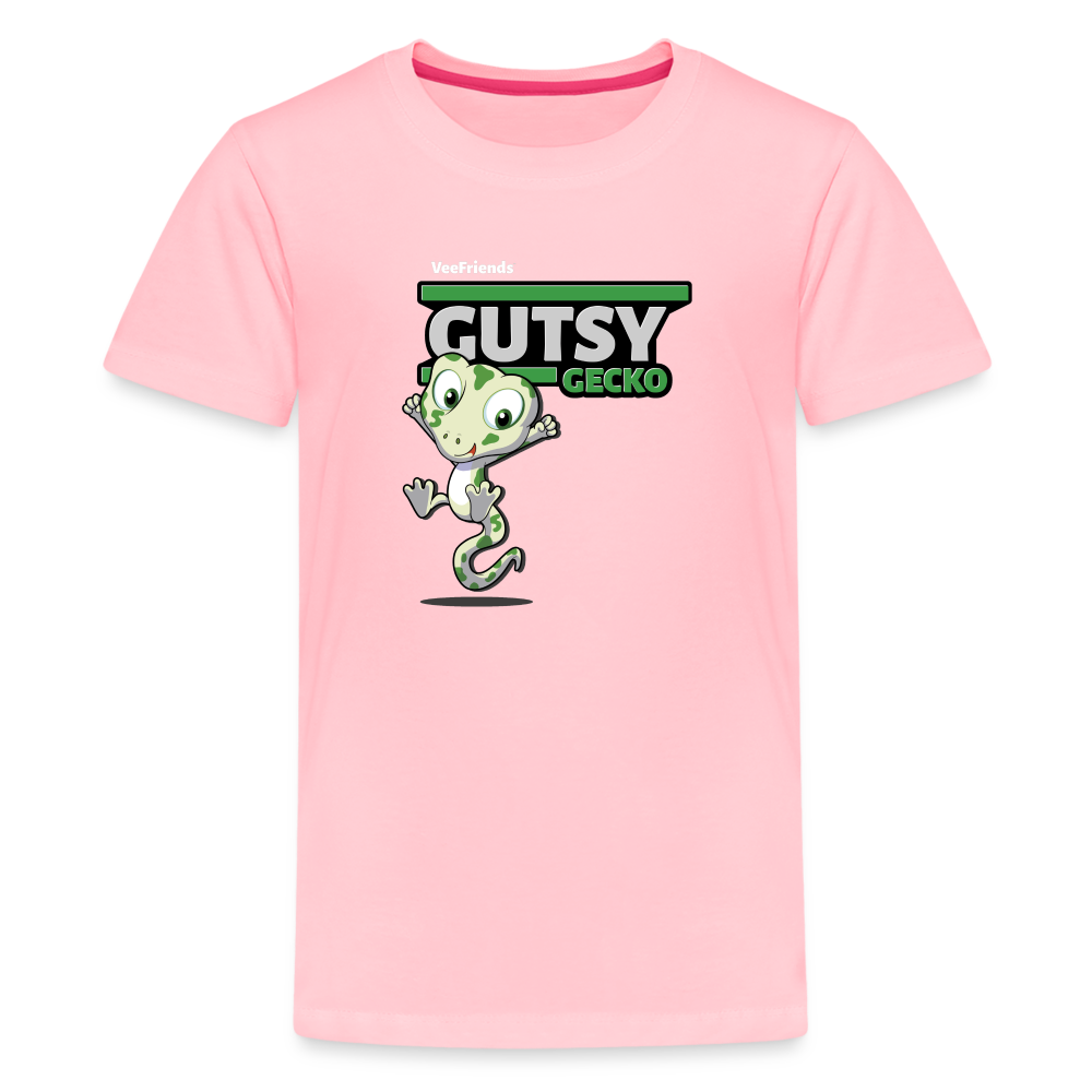 Gutsy Gecko Character Comfort Kids Tee - pink