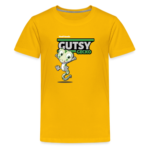 
            
                Load image into Gallery viewer, Gutsy Gecko Character Comfort Kids Tee - sun yellow
            
        