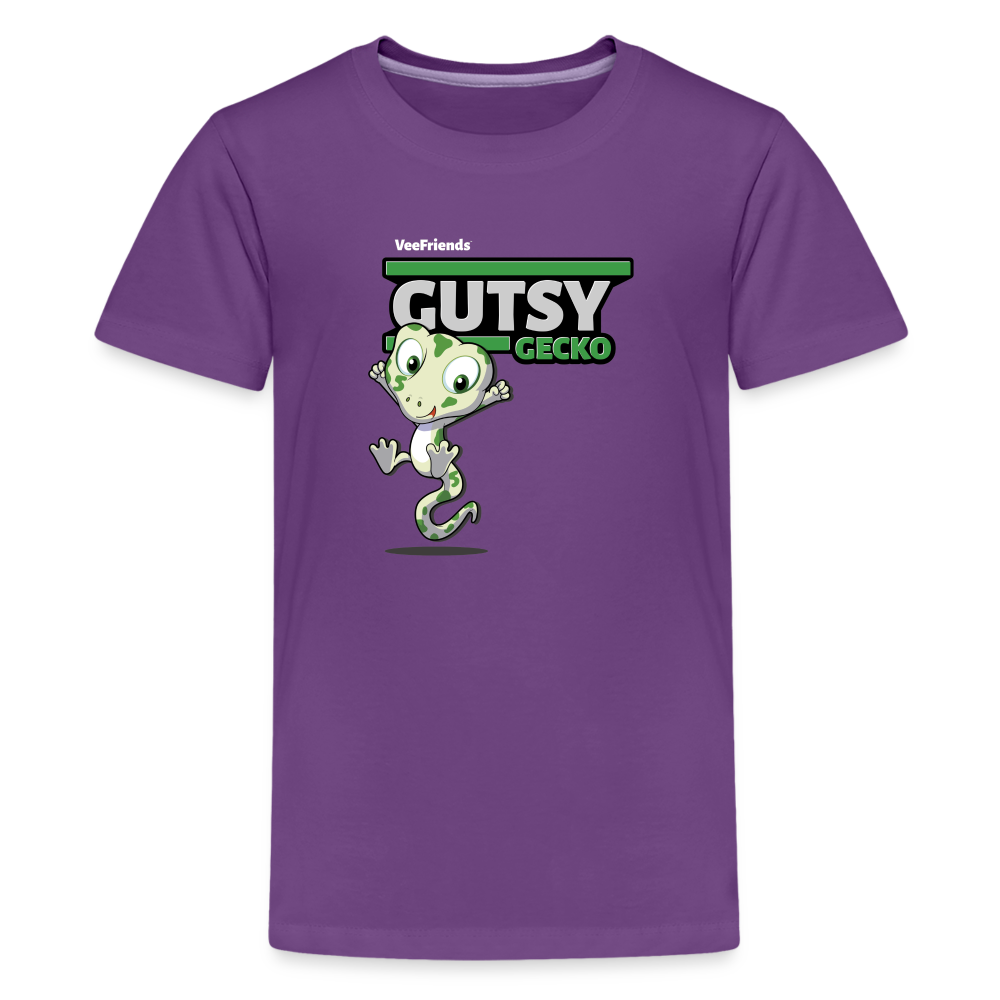 Gutsy Gecko Character Comfort Kids Tee - purple