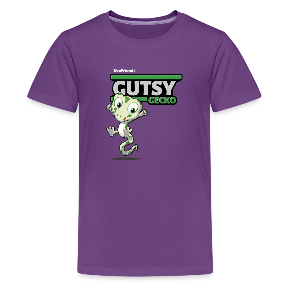
            
                Load image into Gallery viewer, Gutsy Gecko Character Comfort Kids Tee - purple
            
        