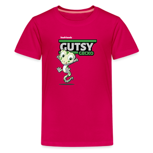 
            
                Load image into Gallery viewer, Gutsy Gecko Character Comfort Kids Tee - dark pink
            
        