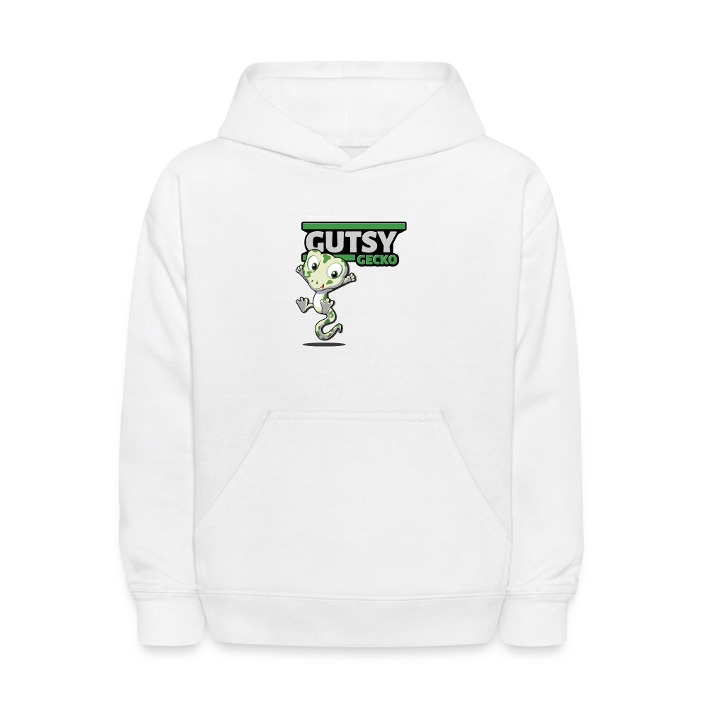 Gutsy Gecko Character Comfort Kids Hoodie - white