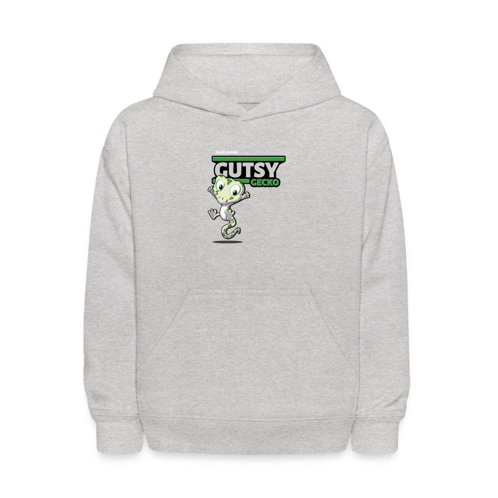 Gutsy Gecko Character Comfort Kids Hoodie - heather gray