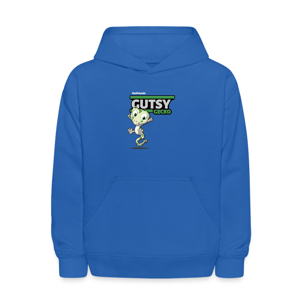 Gutsy Gecko Character Comfort Kids Hoodie - royal blue