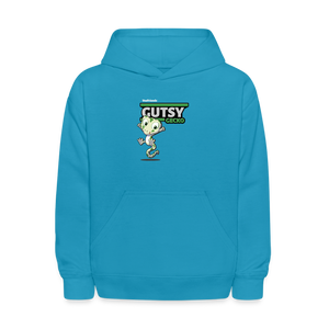 Gutsy Gecko Character Comfort Kids Hoodie - turquoise