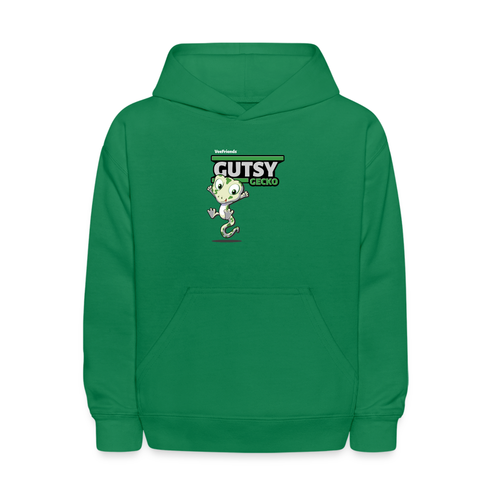 Gutsy Gecko Character Comfort Kids Hoodie - kelly green