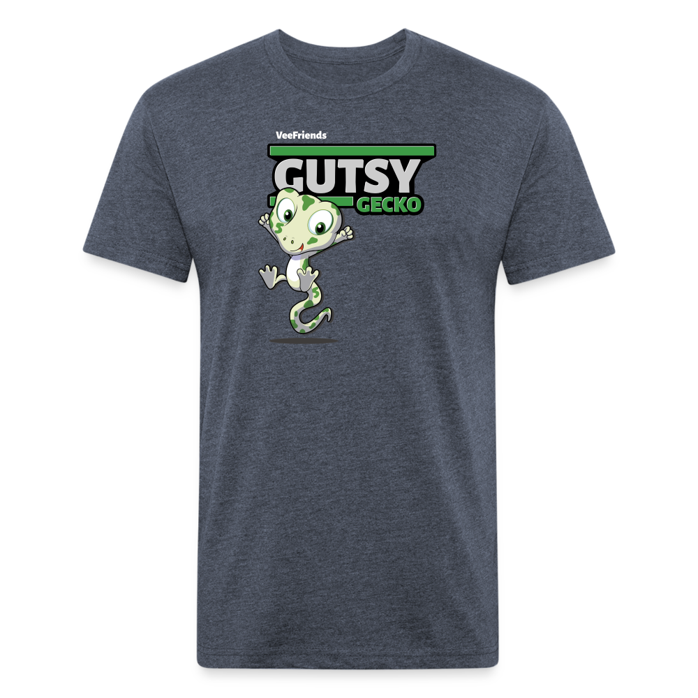 Gutsy Gecko Character Comfort Adult Tee - heather navy