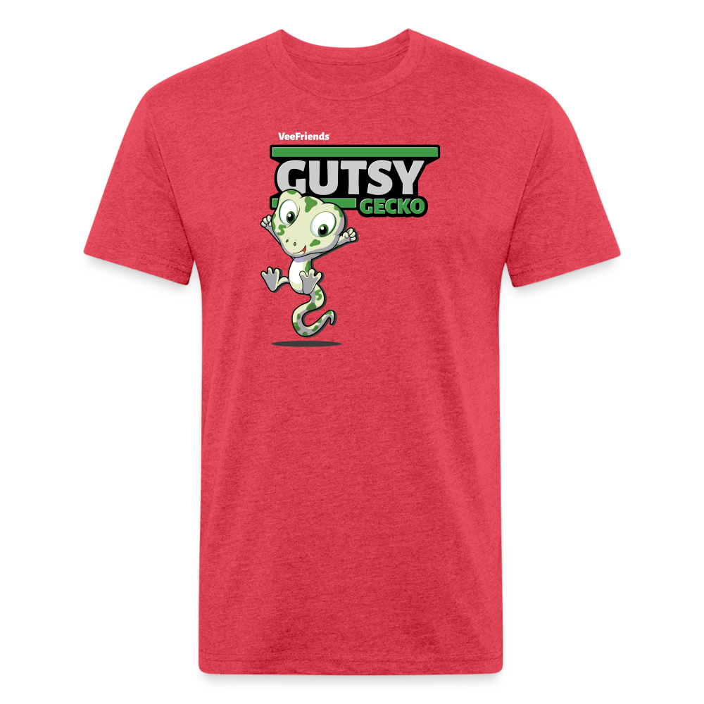 Gutsy Gecko Character Comfort Adult Tee - heather red