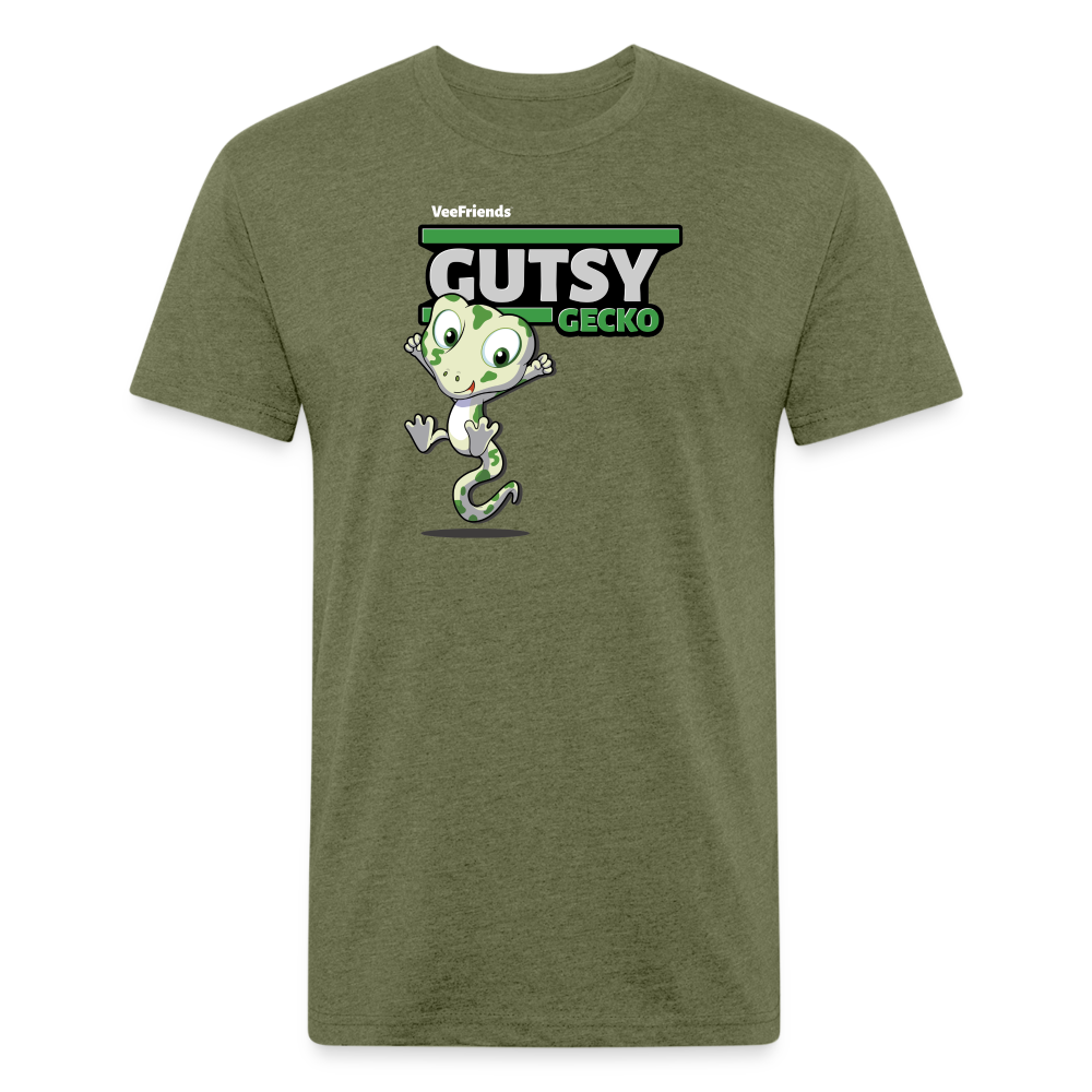 Gutsy Gecko Character Comfort Adult Tee - heather military green