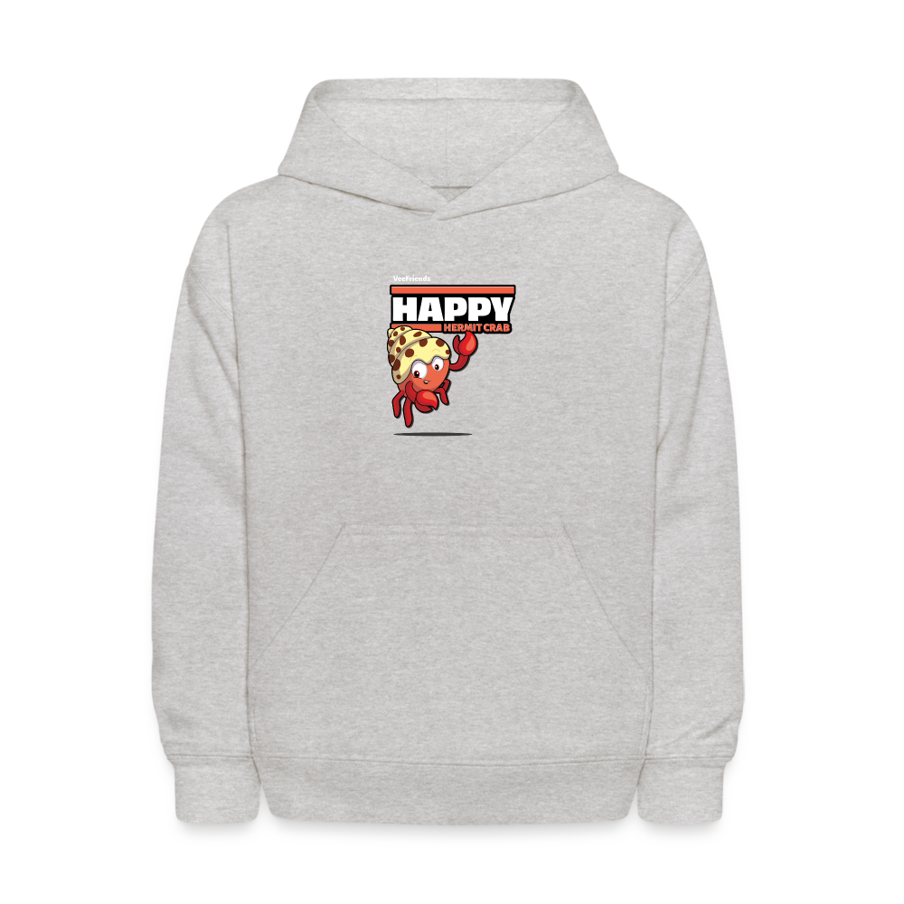 Happy Hermit Crab Character Comfort Kids Hoodie - heather gray