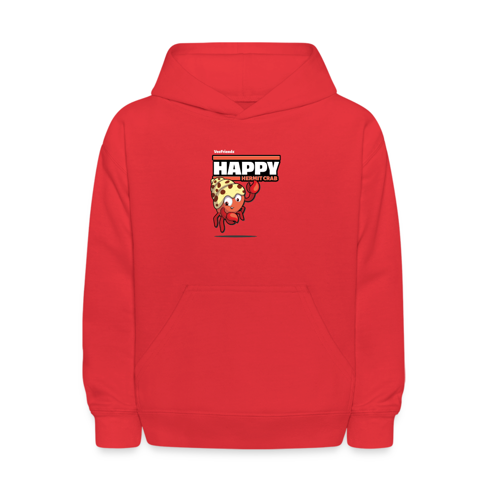 Happy Hermit Crab Character Comfort Kids Hoodie - red