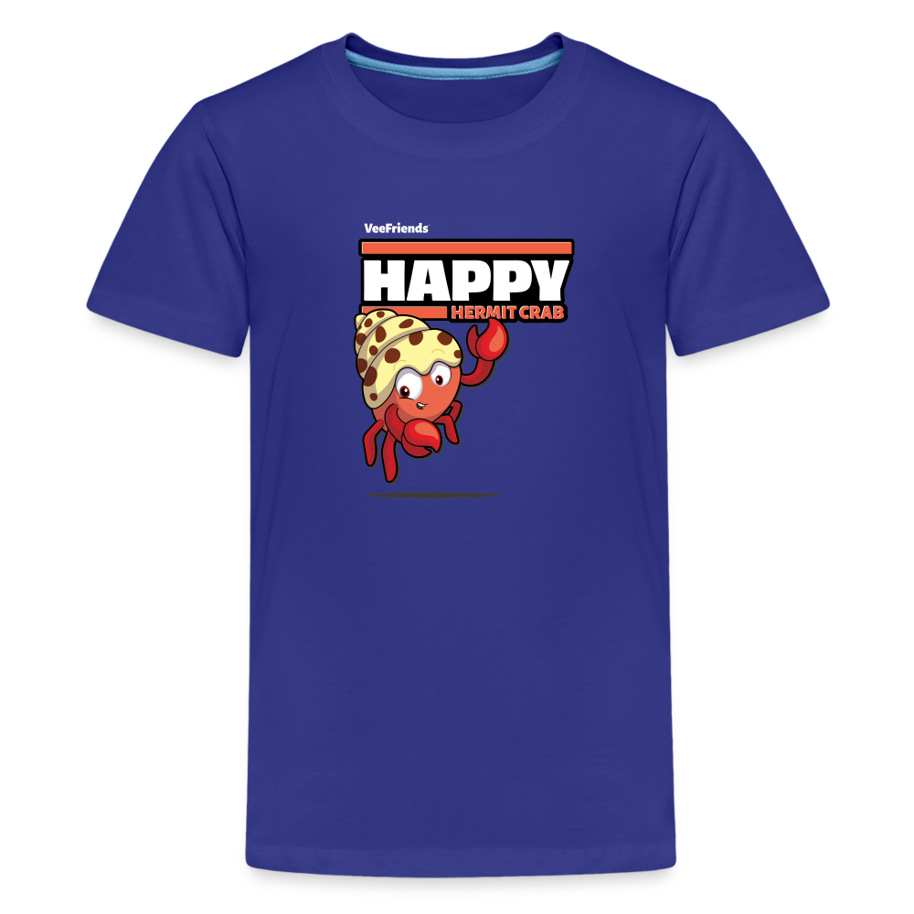 Happy Hermit Crab Character Comfort Kids Tee - royal blue