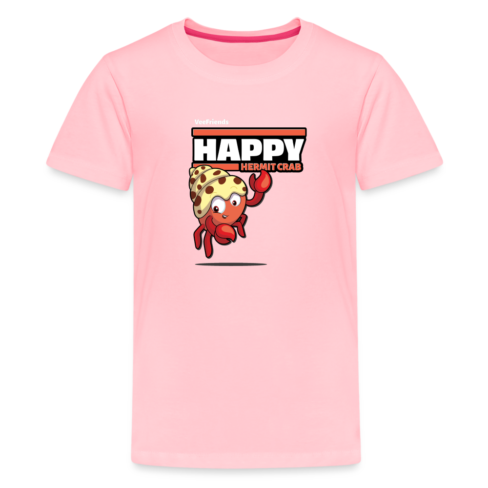 Happy Hermit Crab Character Comfort Kids Tee - pink