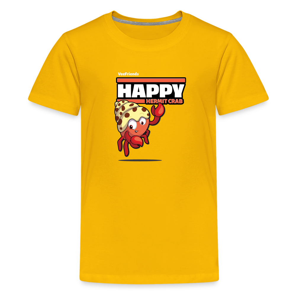 Happy Hermit Crab Character Comfort Kids Tee - sun yellow