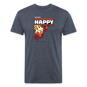 Happy Hermit Crab Character Comfort Adult Tee - heather navy