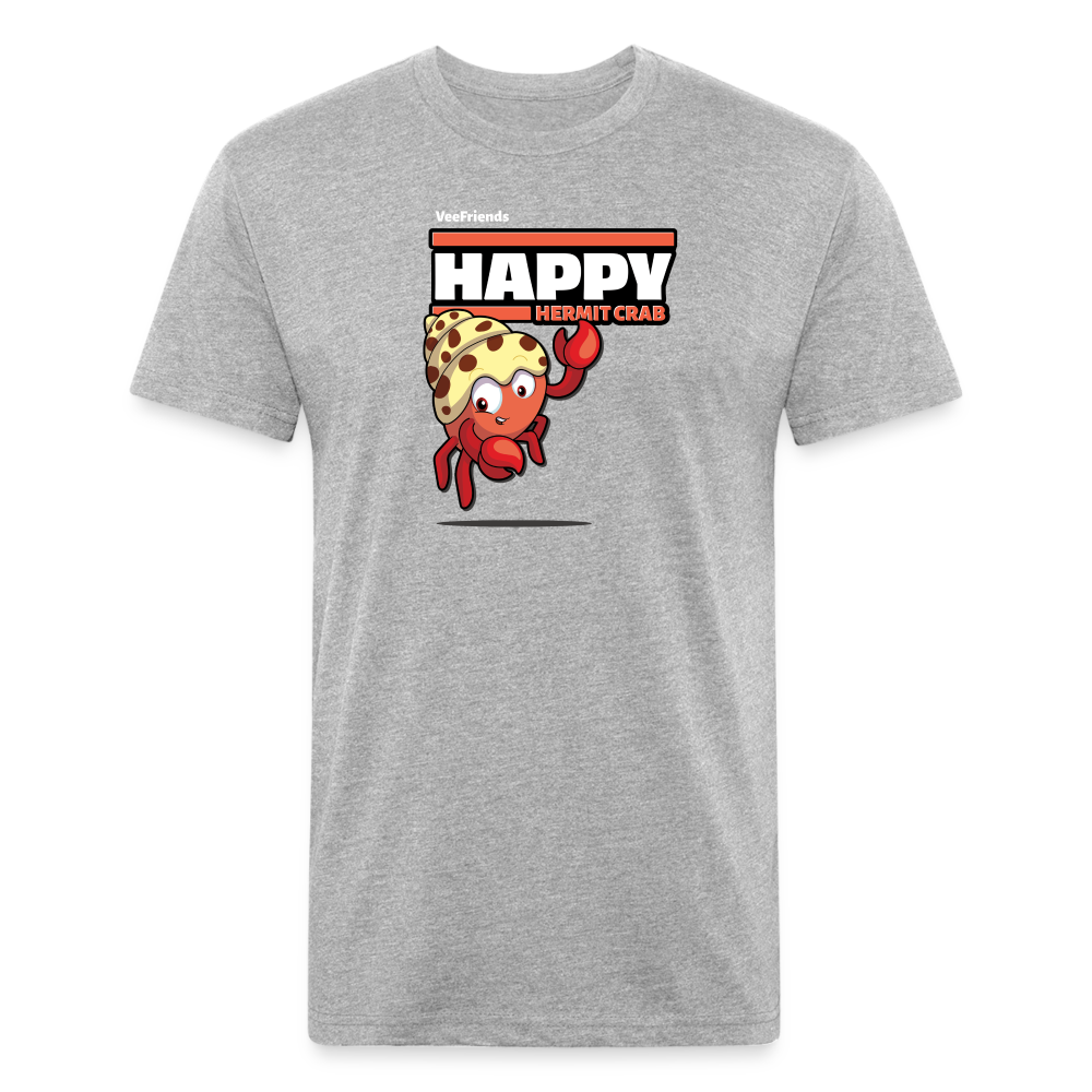 Happy Hermit Crab Character Comfort Adult Tee - heather gray