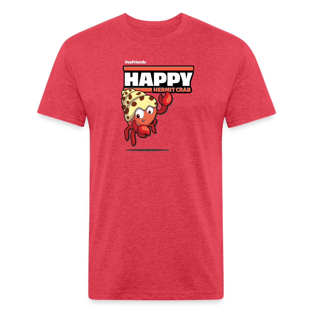 Happy Hermit Crab Character Comfort Adult Tee - heather red