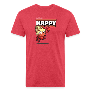 Happy Hermit Crab Character Comfort Adult Tee - heather red