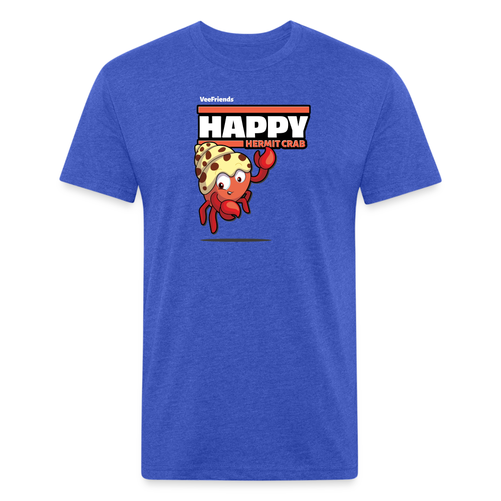 Happy Hermit Crab Character Comfort Adult Tee - heather royal