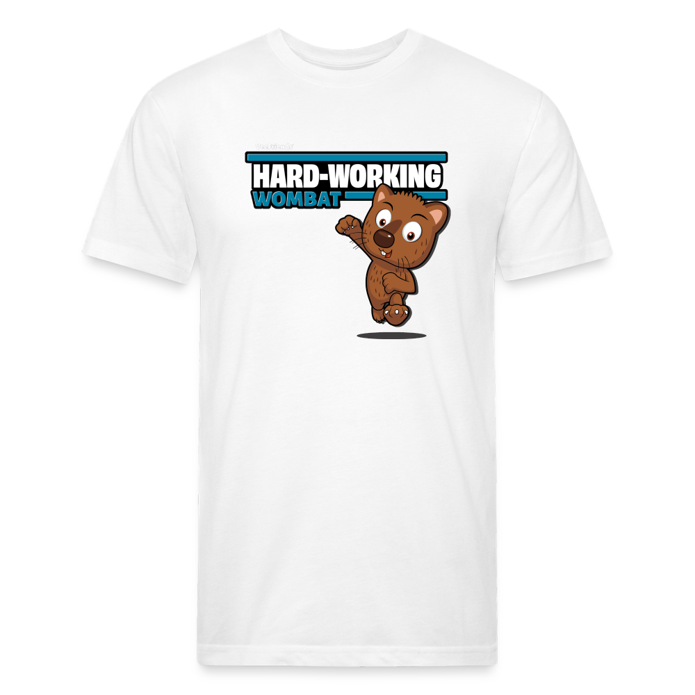 Hard-Working Wombat Character Comfort Adult Tee - white