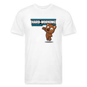 Hard-Working Wombat Character Comfort Adult Tee - white