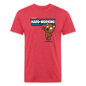 Hard-Working Wombat Character Comfort Adult Tee - heather red