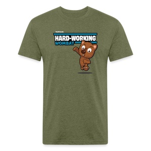 Hard-Working Wombat Character Comfort Adult Tee - heather military green