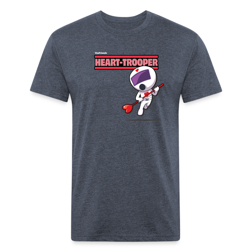 Heart-Trooper Character Comfort Adult Tee - heather navy