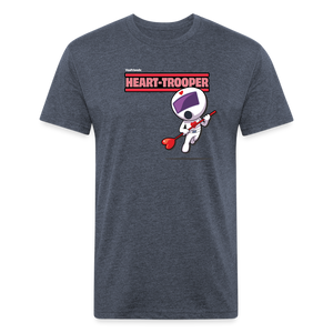 Heart-Trooper Character Comfort Adult Tee - heather navy