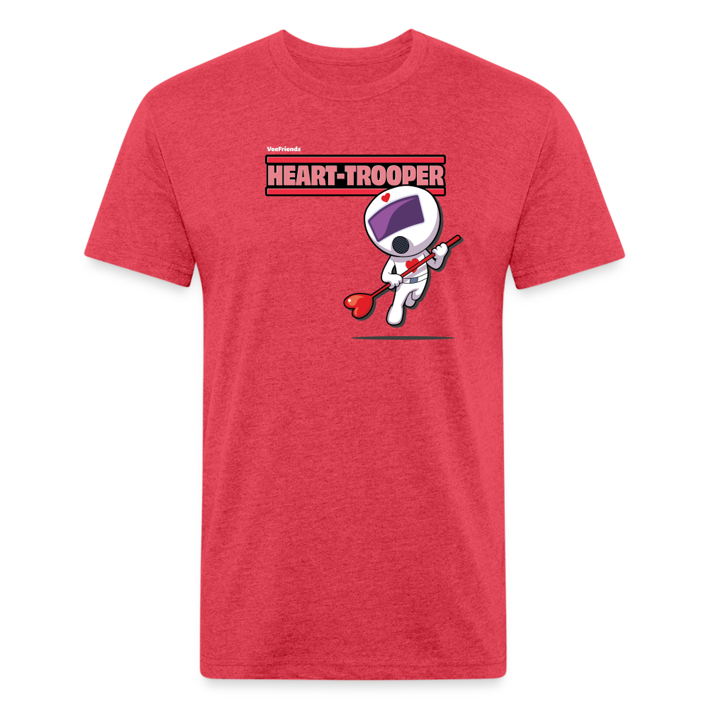 Heart-Trooper Character Comfort Adult Tee - heather red