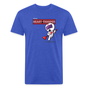 Heart-Trooper Character Comfort Adult Tee - heather royal