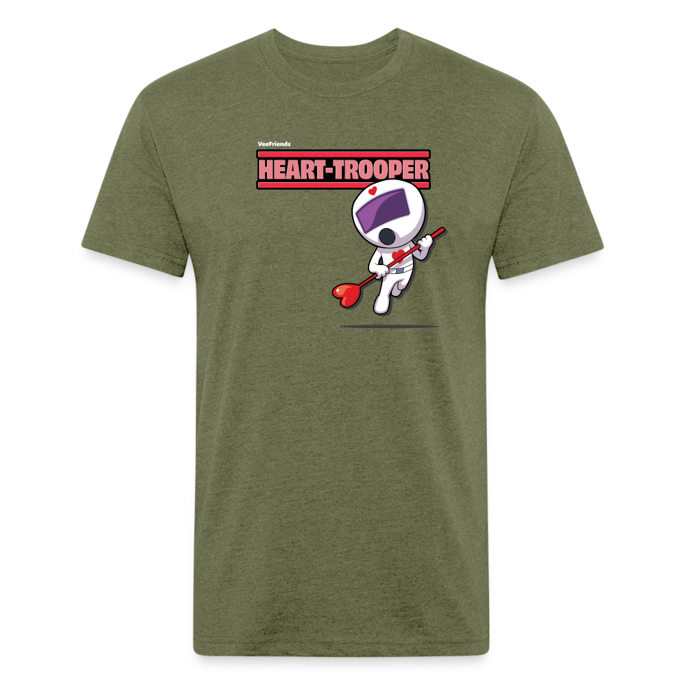 Heart-Trooper Character Comfort Adult Tee - heather military green
