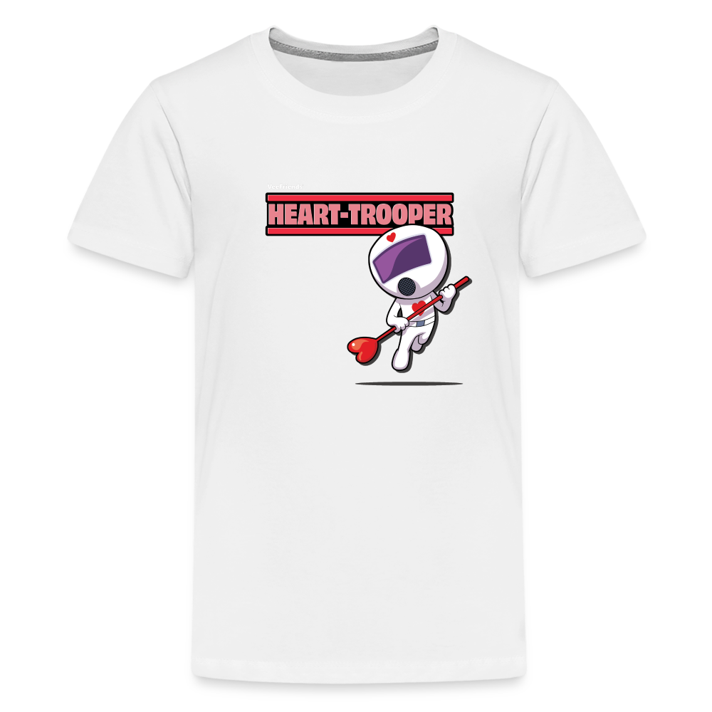 Heart-Trooper Character Comfort Kids Tee - white