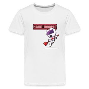 
            
                Load image into Gallery viewer, Heart-Trooper Character Comfort Kids Tee - white
            
        